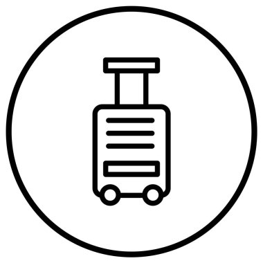 Bagaj Vektörü Simgesi Tasarım İllüstrasyonu