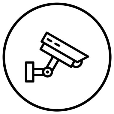 Cctv Vektör Simgesi Tasarım İllüstrasyonu