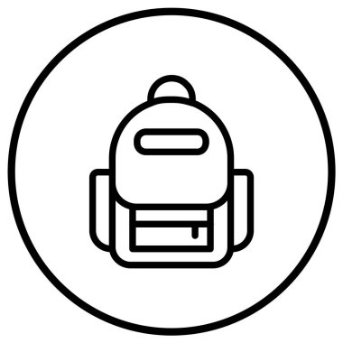 Çanta Vektörü Simgesi Tasarım İllüstrasyonu