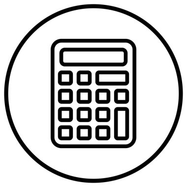 Hesap Makinesi Vektör Simgesi Tasarım İllüstrasyonu