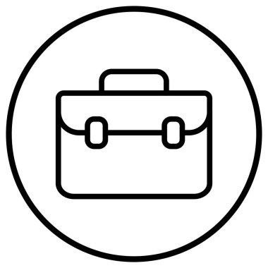 Evrak Çantası Vektör Simgesi Tasarımı İllüstrasyonu