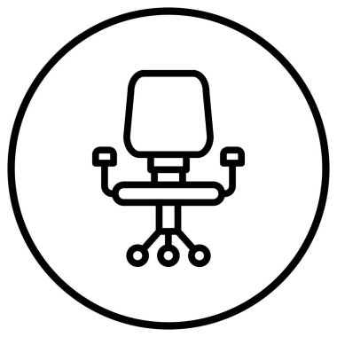 Masa sandalyesi Vektör Simgesi Tasarım İllüstrasyonu