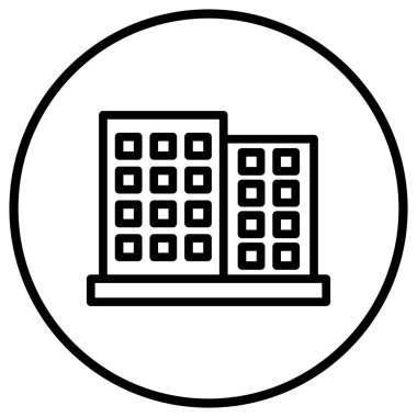 Ofis inşaatı Vektör Simgesi Tasarım İllüstrasyonu