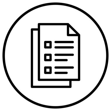 Belge Vektörü Simgesi Tasarım İllüstrasyonu