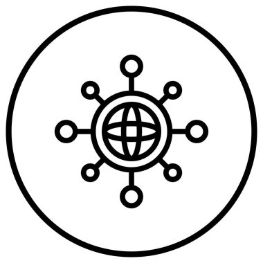 Ağ Vektörü Simgesi Tasarım İllüstrasyonu