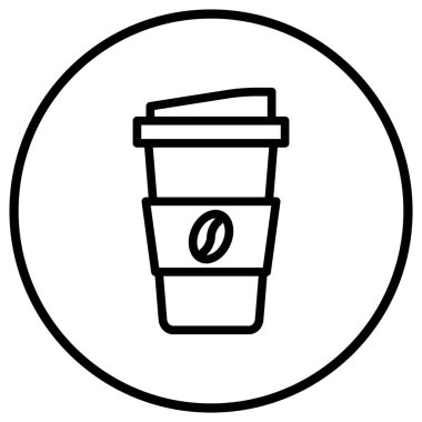 Kahve fincanı Vektör Simgesi Tasarım Çizimi