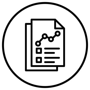 Rapor Vektörü Simgesi Tasarım İllüstrasyonu