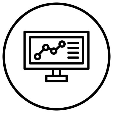 Analiz Vektörü Simgesi Tasarım İllüstrasyonu