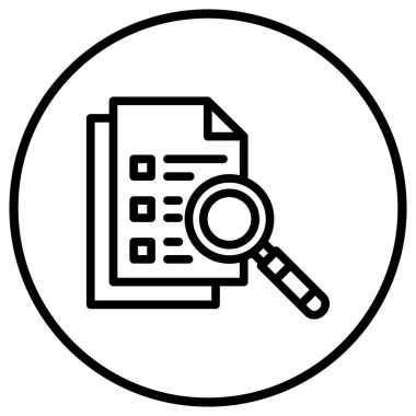 Araştırma Vektörü Simgesi Tasarım İllüstrasyonu