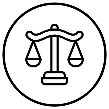 Denge Vektörü Simgesi Tasarım İllüstrasyonu