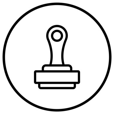 Pul Vektörü Simgesi Tasarım İllüstrasyonu