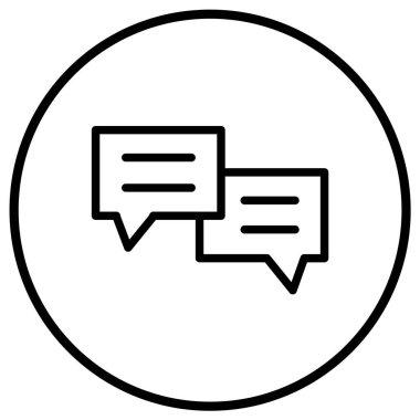 Sohbet Vektörü Simgesi Tasarım İllüstrasyonu