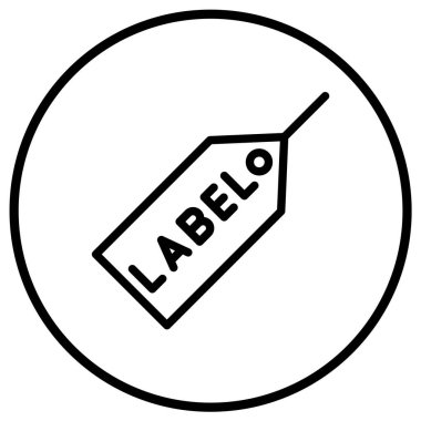 Etiket Vektörü Simgesi Tasarım İllüstrasyonu