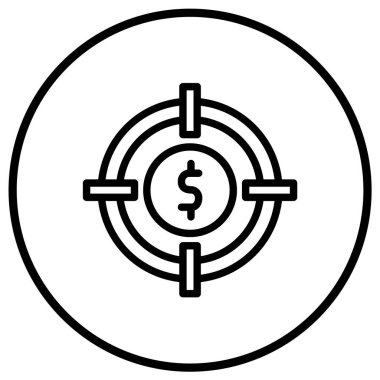 Odaklama Vektörü Simgesi Tasarım İllüstrasyonu