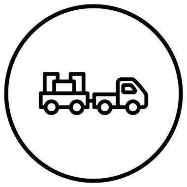 Yük kamyonu Vektör Simgesi Tasarım İllüstrasyonu