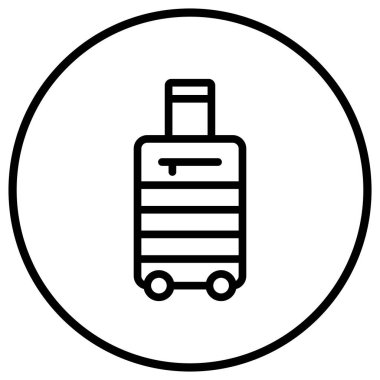 Bagaj Vektörü Simgesi Tasarım İllüstrasyonu