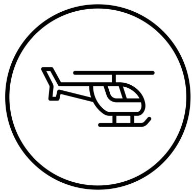 Helikopter Vektör Simgesi Tasarım İllüstrasyonu