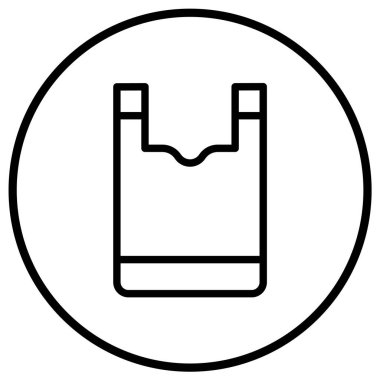 Plastik torba Vektör Simgesi Tasarım İllüstrasyonu