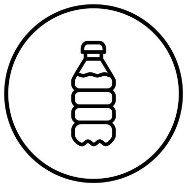 Plastik şişe Vektör Simgesi Tasarım İllüstrasyonu