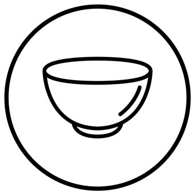 Bowl Vektör Simgesi Tasarım İllüstrasyonu