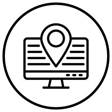 İzleme Vektörü Simgesi Tasarım İllüstrasyonu