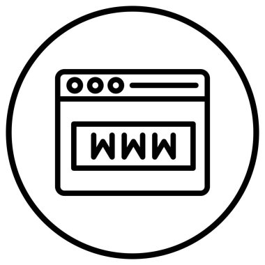 Www Vektör Simgesi Tasarım İllüstrasyonu