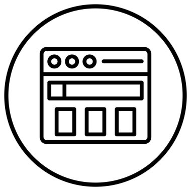 Web Sitesi Vektör Simgesi Tasarım İllüstrasyonu