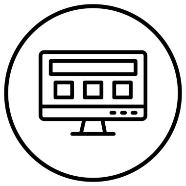 Ui tasarım Vektör Simgesi Tasarım İllüstrasyonu