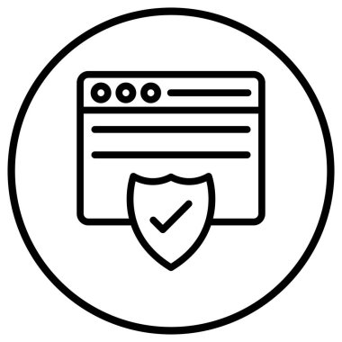 Güvenlik Vektörü Simgesi Tasarım İllüstrasyonu