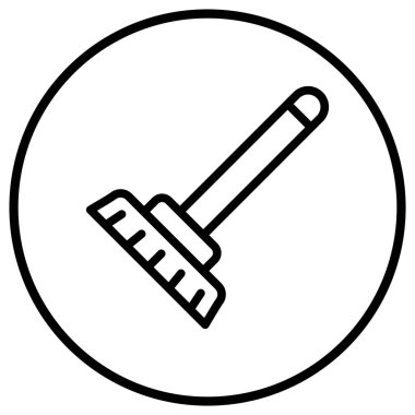 Temizleme fırçası Vektör Simgesi Tasarım İllüstrasyonu