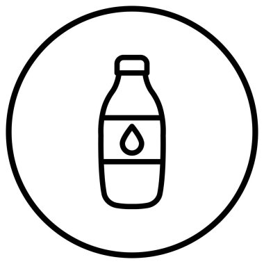 Süt Vektörü Simgesi Tasarım İllüstrasyonu