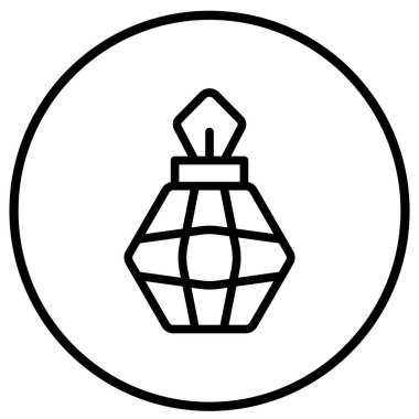 Parfüm Vektörü Simgesi Tasarım İllüstrasyonu