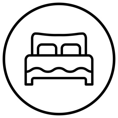 Yatak Vektörü Simgesi Tasarım İllüstrasyonu