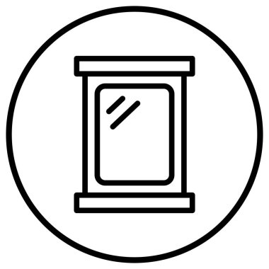 Ayna Vektörü Simgesi Tasarım İllüstrasyonu