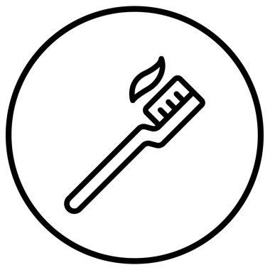 Diş fırçası Vektör Simgesi Tasarım İllüstrasyonu