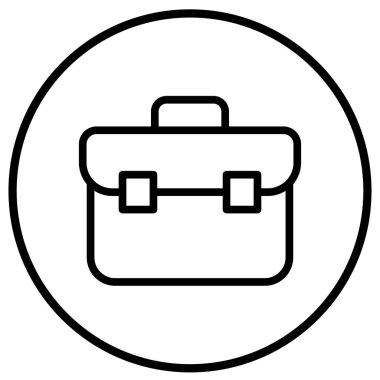 Evrak Çantası Vektör Simgesi Tasarımı İllüstrasyonu