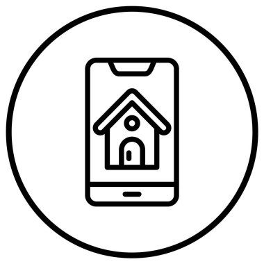 Mobil Vektör Simgesi Tasarım İllüstrasyonu