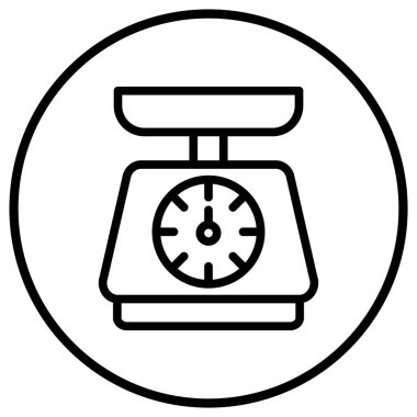 Ağırlık Vektörü Simgesi Tasarım İllüstrasyonu