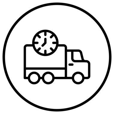 Hızlı teslimat Vektör Simgesi Tasarım İllüstrasyonu