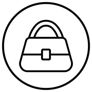 El Çantası Vektör Simgesi Tasarım İllüstrasyonu