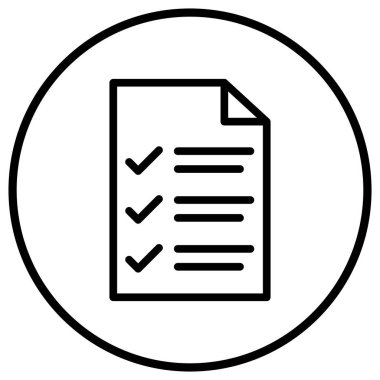 Liste Vektörü Simgesi Tasarım İllüstrasyonu