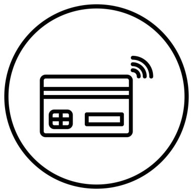 Kredi Kartı Vektör Simgesi Tasarım İllüstrasyonu