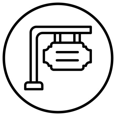 İmza Vektörü Simgesi Tasarım İllüstrasyonu