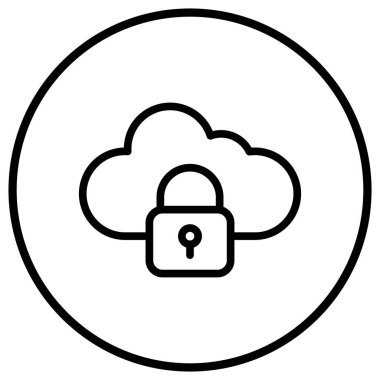 Kilitli Vektör Simgesi Tasarım İllüstrasyonu