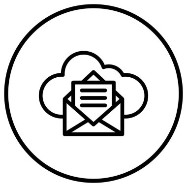 İleti Vektörü Simgesi Tasarım İllüstrasyonu