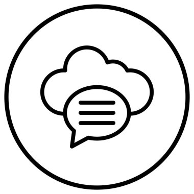 Sohbet kabarcığı Vektör Simgesi Tasarım İllüstrasyonu