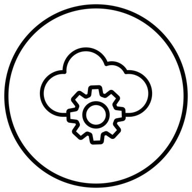 Cogwheel Vektör Simgesi Tasarım İllüstrasyonu