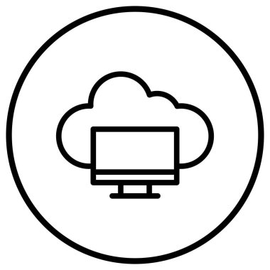 Monitör Vektör Simgesi Tasarım İllüstrasyonu