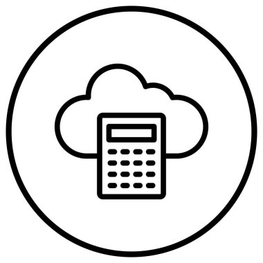 Hesap Makinesi Vektör Simgesi Tasarım İllüstrasyonu