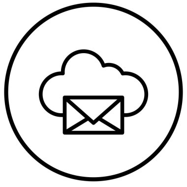 E- posta Vektör Simgesi Tasarım İllüstrasyonu